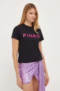 Bavlnené tričko Pinko čierna farba #8763020