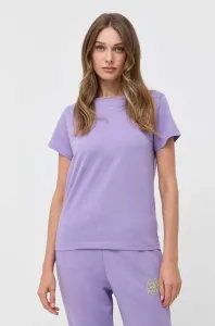 Bavlnené tričko Pinko fialová farba, 100373.A0KP