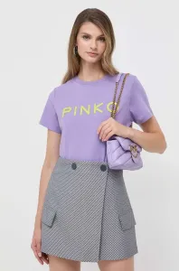 Bavlnené tričko Pinko fialová farba #8763022