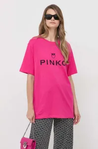 Bavlnené tričko Pinko ružová farba #8763674