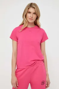 Bavlnené tričko Pinko ružová farba, 100373.A0KP