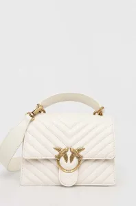 Kožená kabelka Pinko biela farba #6862004