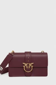 Kožená kabelka Pinko bordová farba #8762425