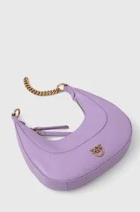 Kožená kabelka Pinko fialová farba #8752664