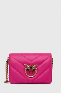 Kožená kabelka Pinko ružová farba #8762392