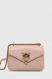 Kožená kabelka Pinko ružová farba #8752679