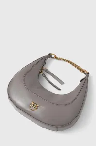 Kožená kabelka Pinko šedá farba #8752672