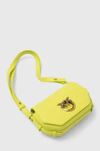 Kožená kabelka Pinko žltá farba #8762412