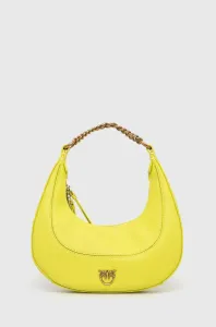Kožená kabelka Pinko žltá farba