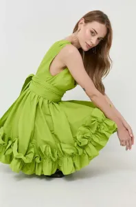 Šaty Pinko zelená farba, mini, áčkový strih