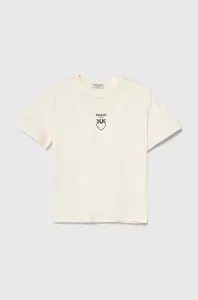 Detské bavlnené tričko Pinko Up béžová farba #8752786