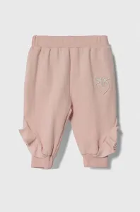 Nohavice pre bábätká Pinko Up ružová farba, s potlačou