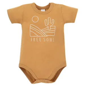 Pinokio Kids's Free Soul Shortsleeve Buttoned Bodysuit #4591333