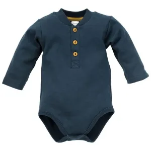 Pinokio Kids's Secret Forest Longsleeve Polo Bodysuit Navy Blue #2819329