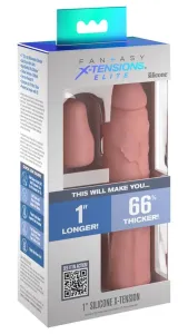 X-TENSION Elite 1 - Strihateľný návlek na penis (prírodný)