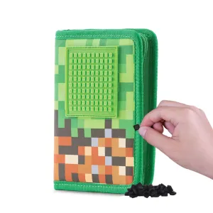 PIXIE CREW - školský peračník Minecraft zeleno-hnedý