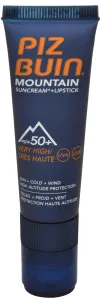 Piz Buin Slnečný krém SPF 50 a ochranný balzám na pery SPF 30 2 v 1 (Mountain Combi 