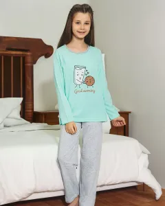 Royalfashion Mint detské pyžamo s potlačou