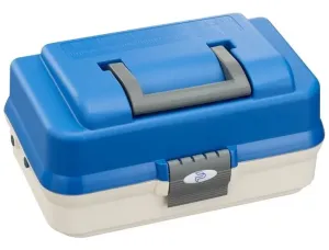 Plastica panaro rybársky kufrík 143/2-poschodový bielo-modrý