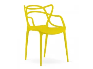 Žltá plastová stolička KATO