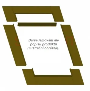 Skladove-okna.sk Tesniace lemovanie na vlnité krytiny hnedá, 78cm x 160cm