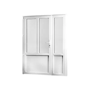 Vedľajšie vchodové dvere dvojkrídlové, ľavé, REHAU Smartline+ - SKLADOVÉ-OKNÁ.sk - 1380 x 2080