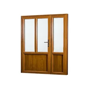 Vedľajšie vchodové dvere dvojkrídlové, ľavé, REHAU Smartline+ - SKLADOVÉ-OKNÁ.sk - 1580 x 2080