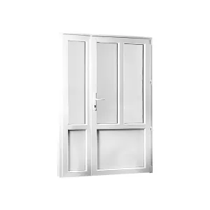 Vedľajšie vchodové dvere dvojkrídlové, pravé, REHAU Smartline+ - SKLADOVÉ-OKNÁ.sk - 1280 x 2080