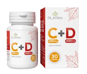 PLATAN Vitamín C 1000 mg + D 2000 I.U