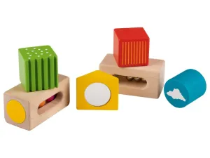 Playtive Drevená edukatívna Montessori hra (senzorické stavebné prvky)