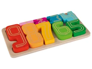 Playtive Drevená edukatívna Montessori hra (stavebné prvky s číslami)