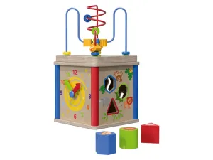 Playtive Drevená motorická hračka (kocka s aktivitami)