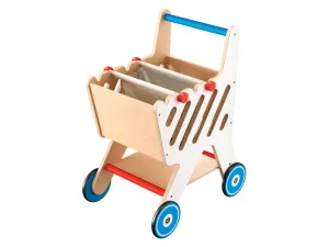 Playtive Drevený nákupný vozík/stôl na líčenie/pracovný stôl  (nákupný vozík)