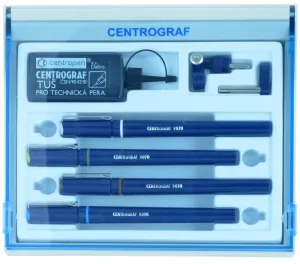 Technické pero Centrograf 9070, sada 4ks + príslušenstvo