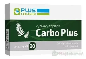 PLUS LEKÁREŇ Carbo Plus aktívne uhlie 250mg 20ks