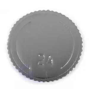 Podložka pod tortu okrúhla Ø24cm lepenka, strieborná