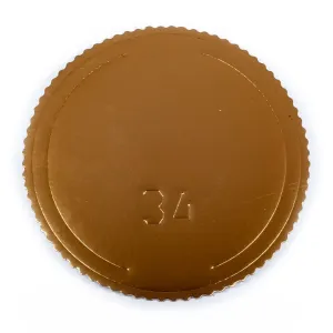 Podložka pod tortu okrúhla Ø34cm lepenka, zlatá