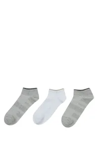 Polaris Men's Melange 3 Pcs Ptk-m 3fx Gray Multicolored Socks