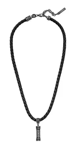 Police Moderný kožený náhrdelník pre mužov Barrell PEAGN0035001