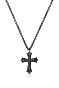 Police Oceľový pánsky náhrdelník Kríž s kryštálmi Kudos PEJGN2112822