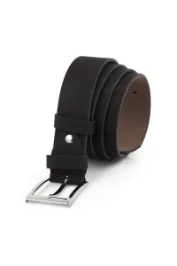 Polo Air Men's Denim Patterned Leather Belt Black Color #8589893