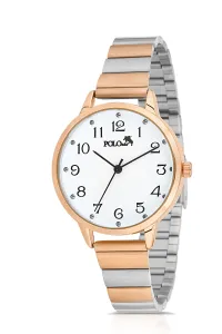 Polo Air Classic Numeral Women's Wristwatch Silver-Copper Color