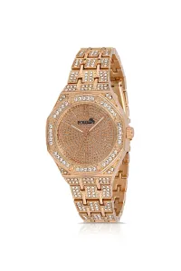 Polo Air Luxury Stone Women's Wristwatch Copper Color