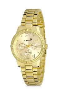 Polo Air Stylish Sports Women's Wristwatch Gold Color #8628034