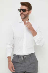 Bavlnená košeľa Polo Ralph Lauren pánska, biela farba, regular, s klasickým golierom