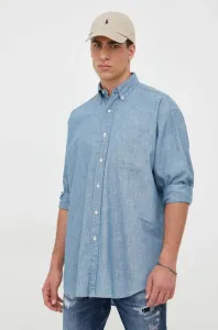 Bavlnená košeľa Polo Ralph Lauren pánska, voľný strih, s golierom button-down #8735276