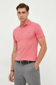 Bavlnené polo tričko Polo Ralph Lauren ružová farba, jednofarebný #7353118