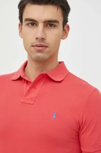 Bavlnené polo tričko Polo Ralph Lauren červená farba, jednofarebný #9071739