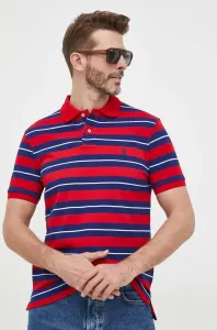 Bavlnené polo tričko Polo Ralph Lauren červená farba, vzorované #8661204