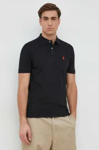 Bavlnené polo tričko Polo Ralph Lauren čierna farba, jednofarebné #9327047